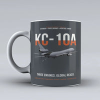 Thumbnail for KC-10A EXTENDER design on gray ceramic mug, double-side print