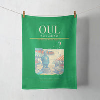 Thumbnail for Oulu Airport (OUL) design on green towel