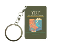 Thumbnail for Deer Lake Regional Airport (YDF) design on green army key chain