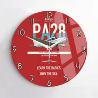 Thumbnail for Piper PA-28-181 Archer LX design on red no frame wall clock