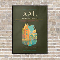 Thumbnail for Aalborg Airport AAL - Canvas Framed - Green Army