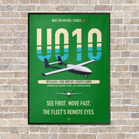 Thumbnail for Airbus U010 Aliaca Fixed-wing vertical canvas print - framed - green background