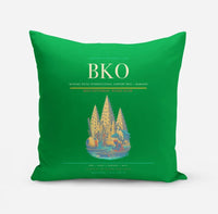 Thumbnail for Modibo Keita International Airport (BKO) design on green pillow