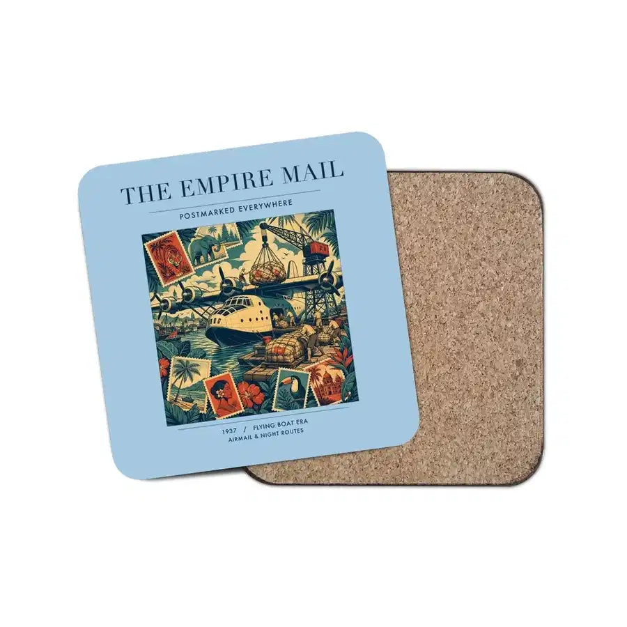 The Empire Mail - Designed Coasters design on light blue 1-piece