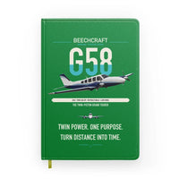 Thumbnail for Beechcraft Baron G58 design on green notebook