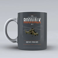 Thumbnail for Denel Rooivalk Mk 1F design on gray ceramic mug, double-side print