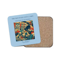 Thumbnail for The Mountain Vista Cabin - Designed Coasters design on light blue 1-piece