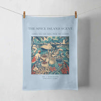 Thumbnail for VINTAGE G4279 - The Spice Island Scent - Designed Towels design on lightblue