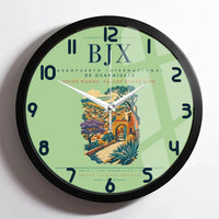 Thumbnail for Aeropuerto Internacional de Guanajuato (BJX) design on light green framed wall clock
