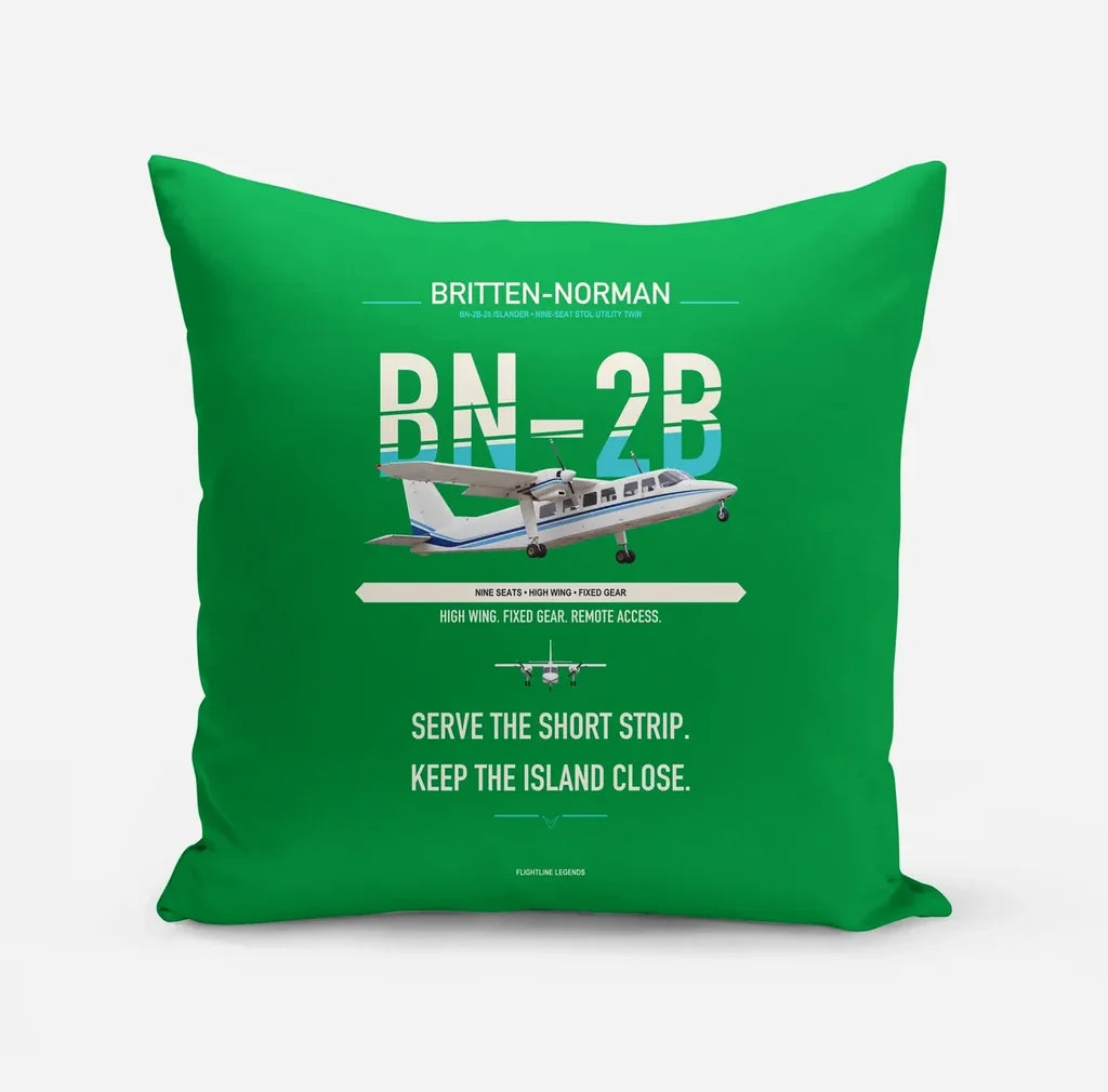 Britten-Norman BN-2B-26 Islander design on green pillow