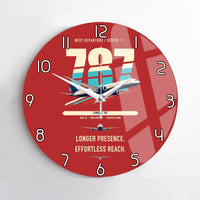 Thumbnail for Boeing 787-10 Dreamliner design on red no frame wall clock