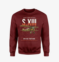 Thumbnail for SPAD S.XIII C.1 design on wine red sweatshirt