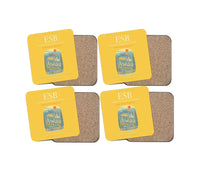 Thumbnail for Ankara Esenboga Airport ESB Coaster 4-Pieces-Set - Yellow