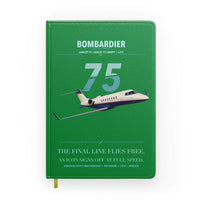 Thumbnail for Bombardier Learjet 75 Liberty design on green notebook