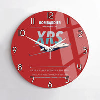 Thumbnail for Bombardier Global Express XRS design on red no frame wall clock