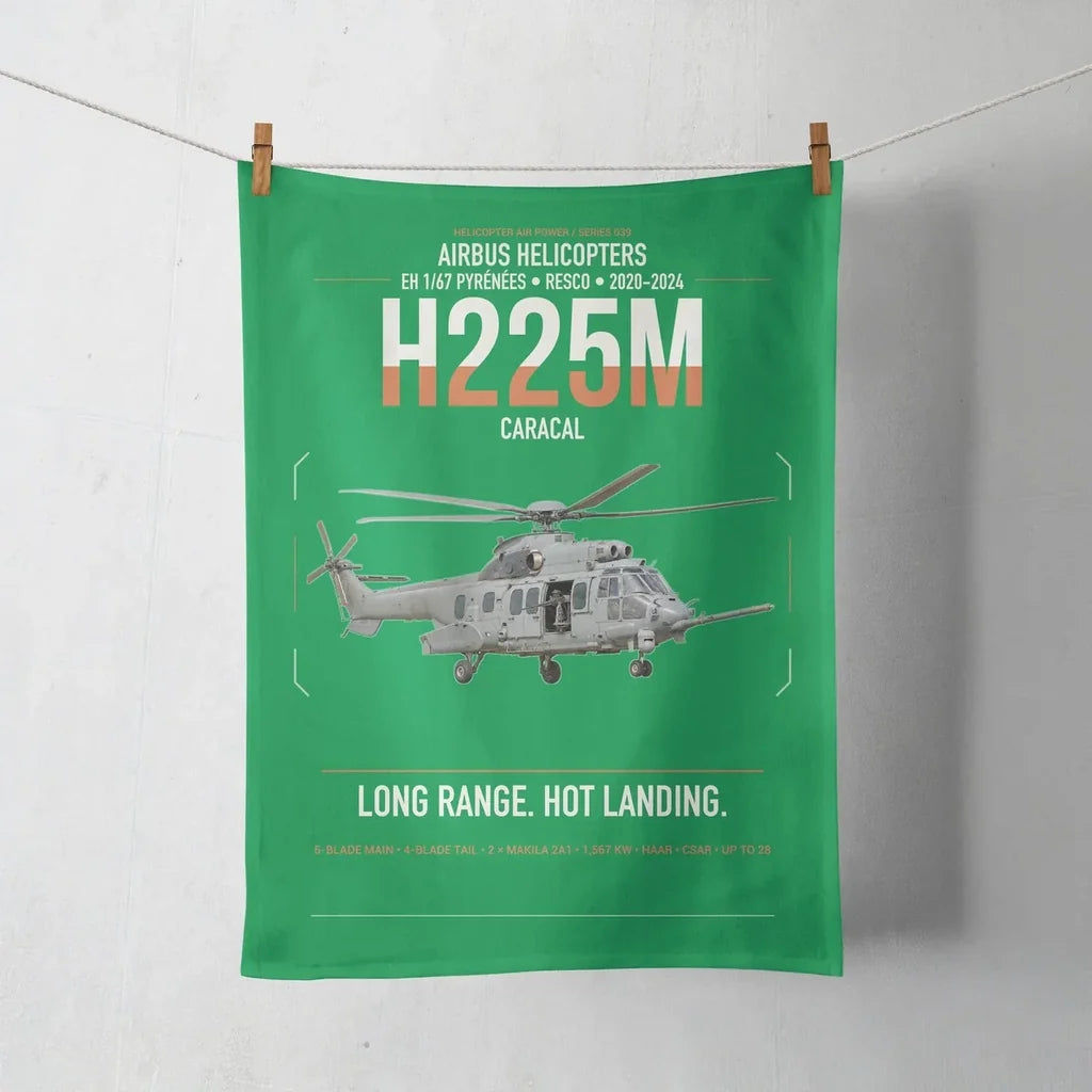 Airbus Helicopters H225M Caracal design on green towel