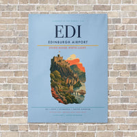 Thumbnail for Edinburgh Airport EDI - Canvas No Frame - Light Blue