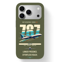 Thumbnail for Boeing 787-10 Dreamliner design on green army magsafe iphone case