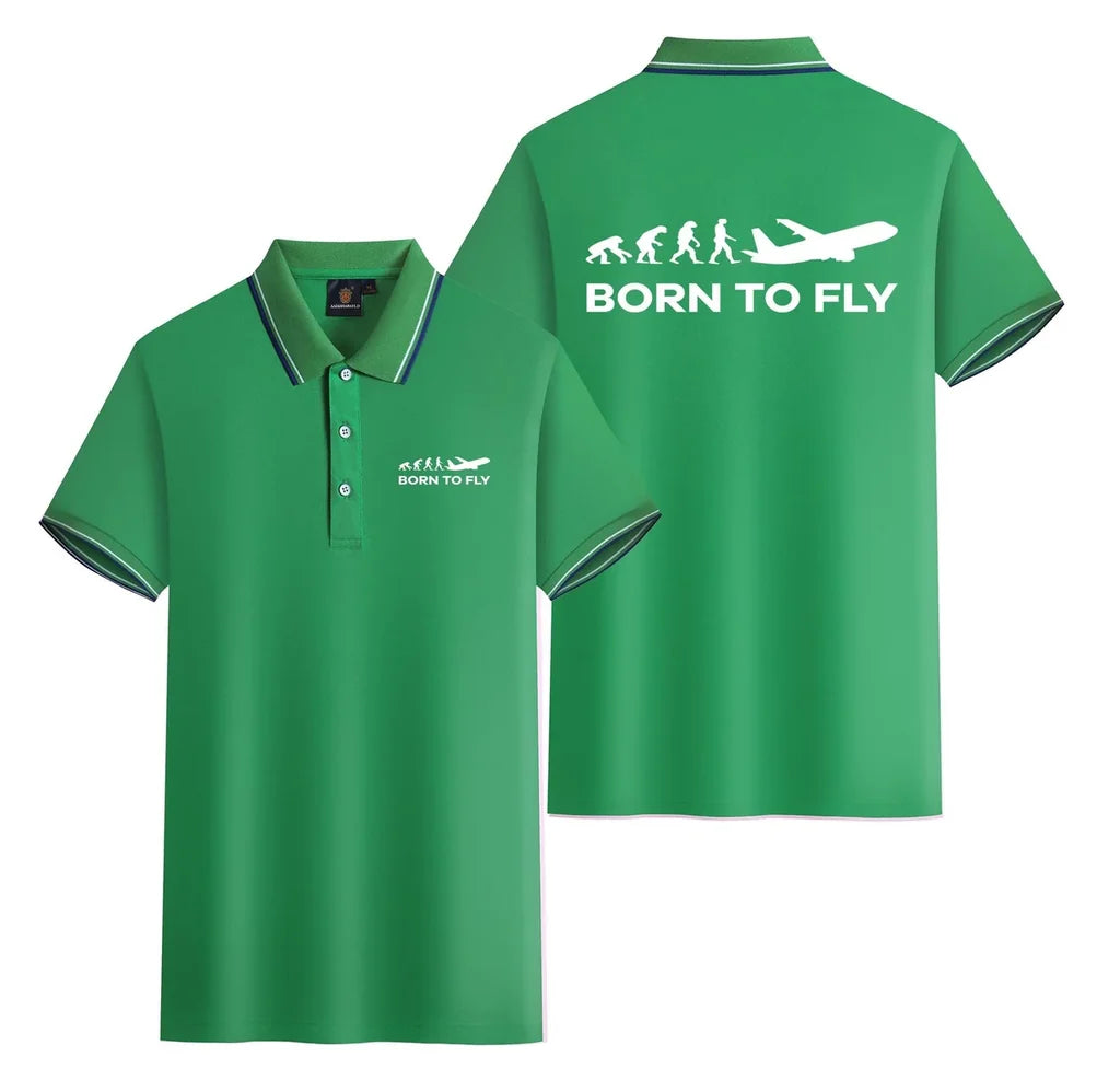 Customisable Born to Fly Polo Shirt - view 8