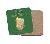 Thumbnail for Cuneo International Airport (CUF) design on green 1 piece coaster