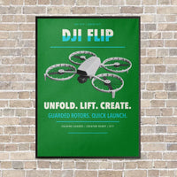 Thumbnail for DJI Flip vertical canvas print - framed - green background