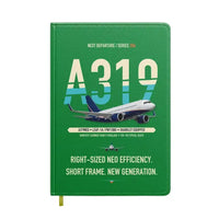 Thumbnail for Airbus A319neo design on green notebook