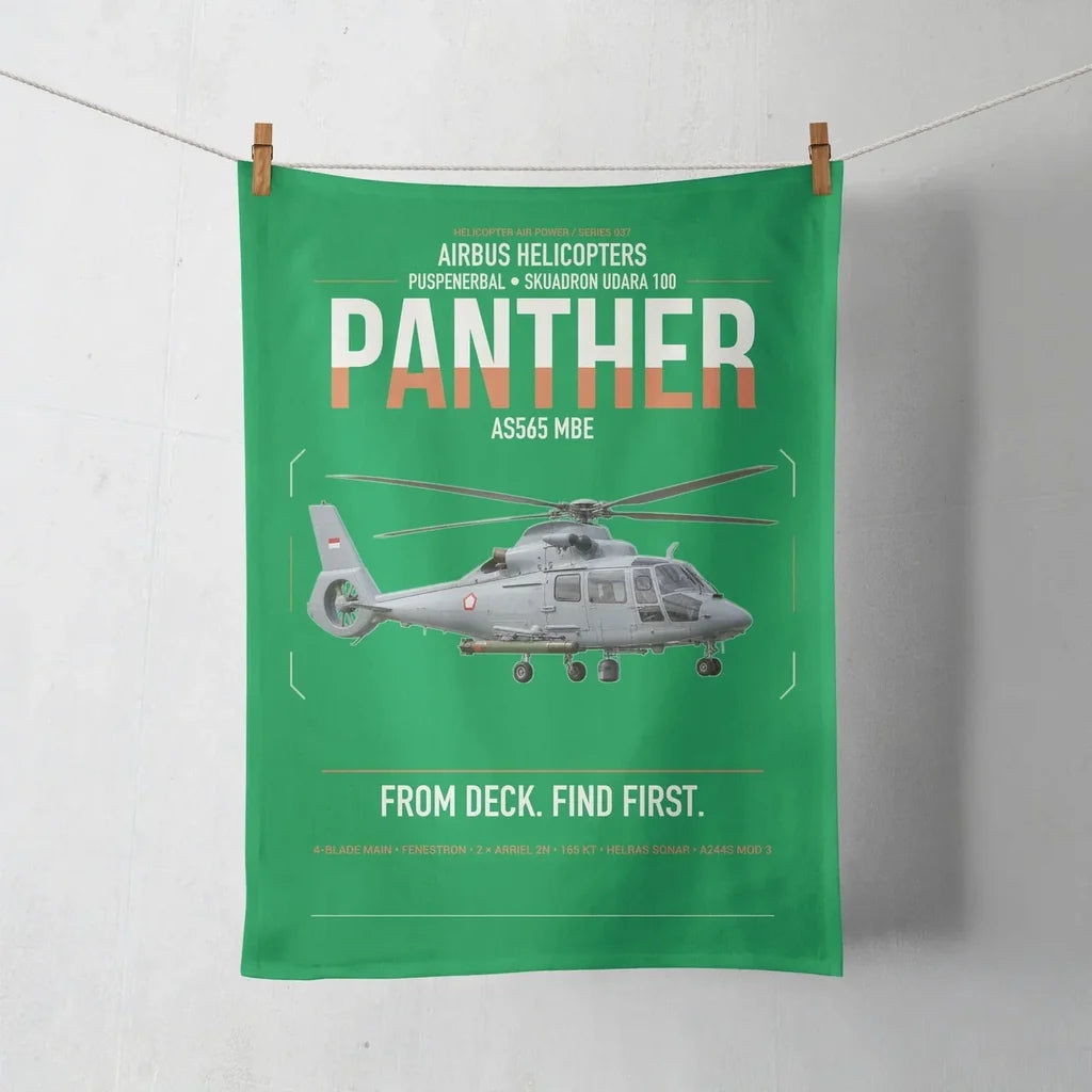 Airbus Helicopters AS565 MBe Panther design on green towel