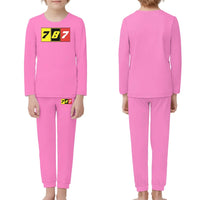Thumbnail for Flat Colourful 787 children pajamas - Pink