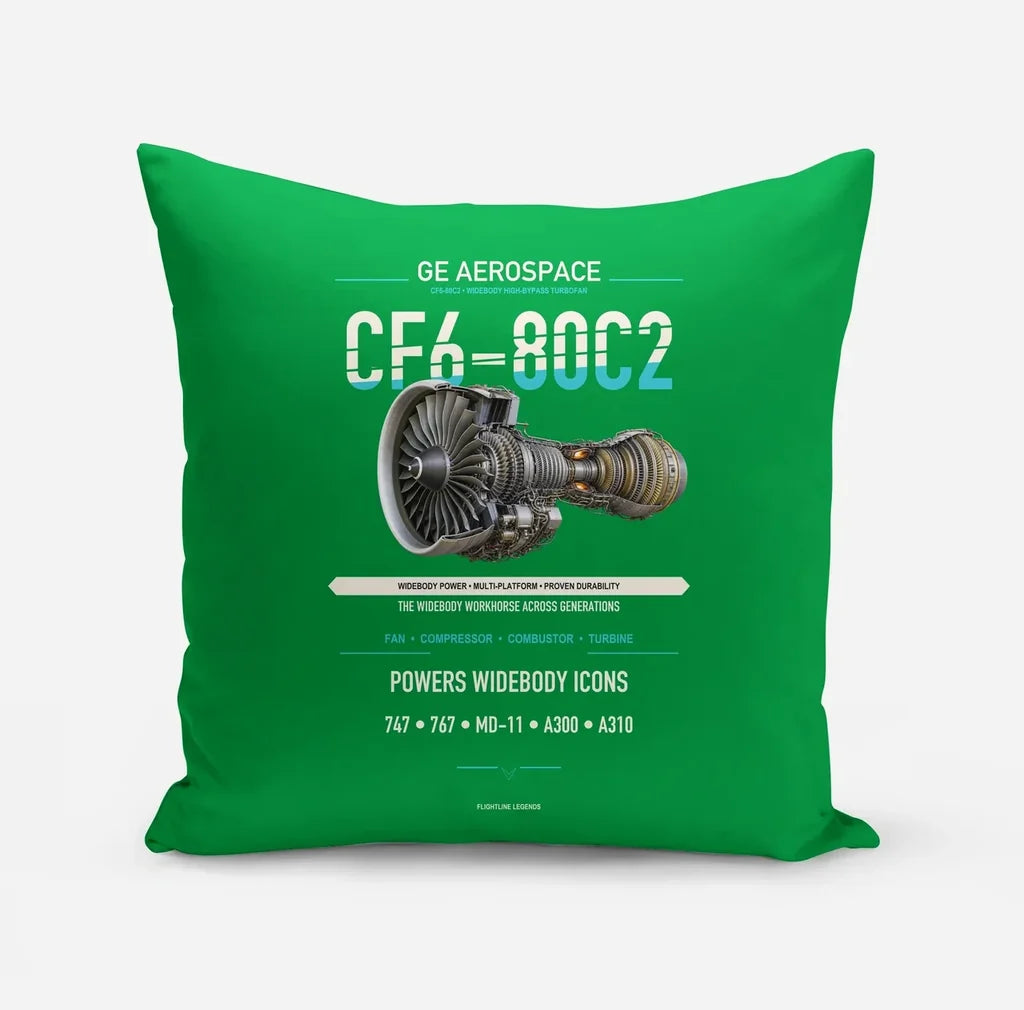 CF6-80C2 design on green pillow