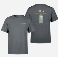 Thumbnail for Douala International Airport (DLA) design printed on gray double-side t-shirt