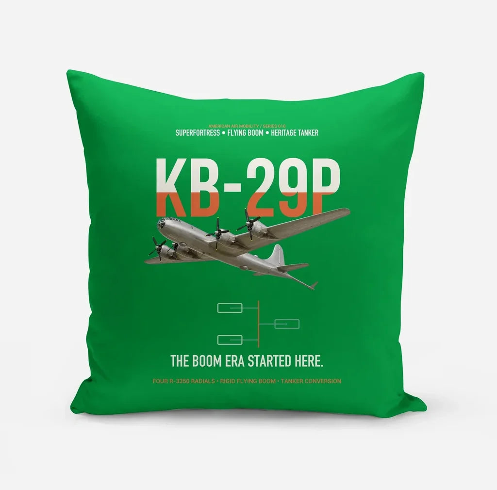 KB-29P SUPERFORTRESS design on green pillow