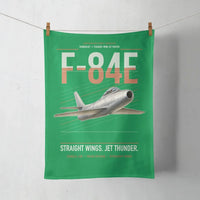 Thumbnail for F-84E Thunderjet design on green towel