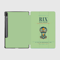 Thumbnail for Riga Airport (RIX) design on light green samsung tablet tablet case