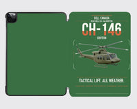 Thumbnail for Bell Canada CH-146 Griffon design on green ipad tablet case