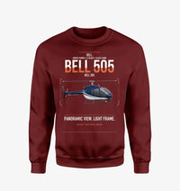 Thumbnail for Bell 505 design on wine red sweatshirt