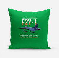 Thumbnail for F2Y-1 Sea Dart Supersonic from the Sea design on green pillow