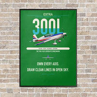 Thumbnail for Extra 300L vertical canvas print - framed - green background