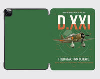 Thumbnail for Fokker D.XXI — Dutch LVA aircraft 221 design on green ipad tablet case