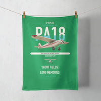 Thumbnail for Piper PA-18 Super Cub design on green towel