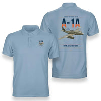 Thumbnail for Messerschmitt Me 262A-1a design on light blue double-side polo t-shirt, double-side print