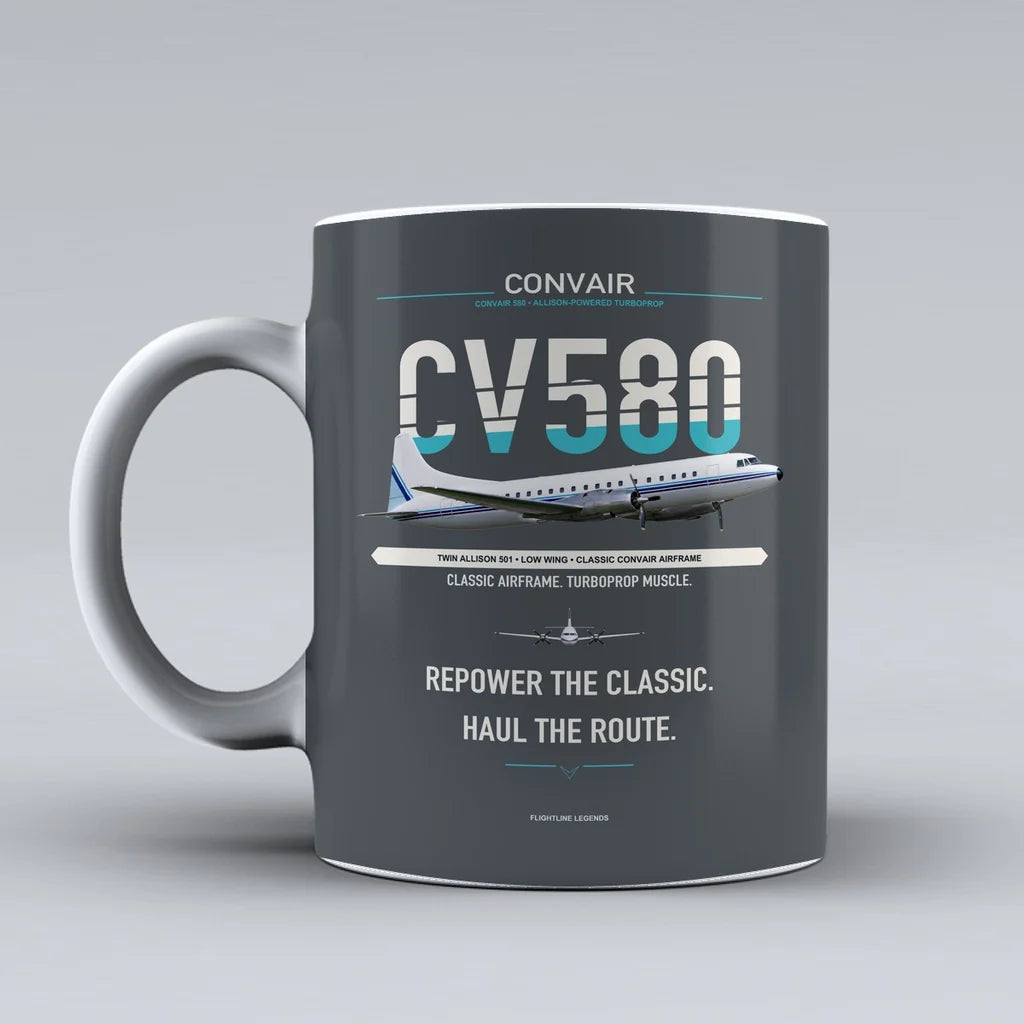 580 Mug design on gray convair