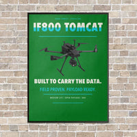 Thumbnail for Inspired Flight IF800 Tomcat vertical canvas print - framed - green background