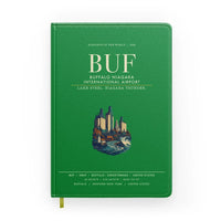 Thumbnail for Buffalo Niagara International Airport (BUF) design on green notebook
