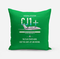 Thumbnail for Cessna Citation CJ1+ design on green pillow