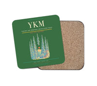 Thumbnail for Yakima Air Terminal (McAllister Field) (YKM) design on green 1 piece coaster