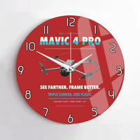 Thumbnail for DJI Mavic 4 Pro design on red no frame wall clock
