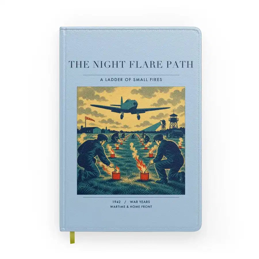 VINTAGE G4525 - The Night Flare Path - Designed Notebooks design on lightblue