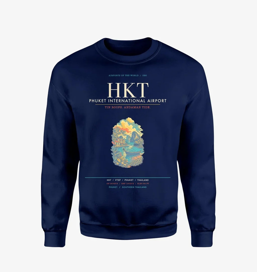 Phuket International Airport HKT Sweatshirt - Navy Blue