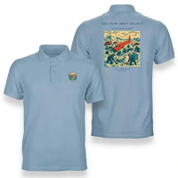 Thumbnail for VINTAGE G4355 - The Snow Drift Dig-Out - Double-Side Polo T-Shirt design on lightblue