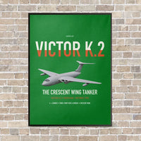 Thumbnail for Handley Page Victor K.2 vertical canvas print - framed - green background